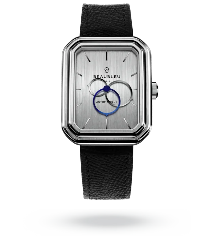 Montre Beaubleu Ecce Figura Vesperal Auto Cadran Argenté Bracelet Cuir