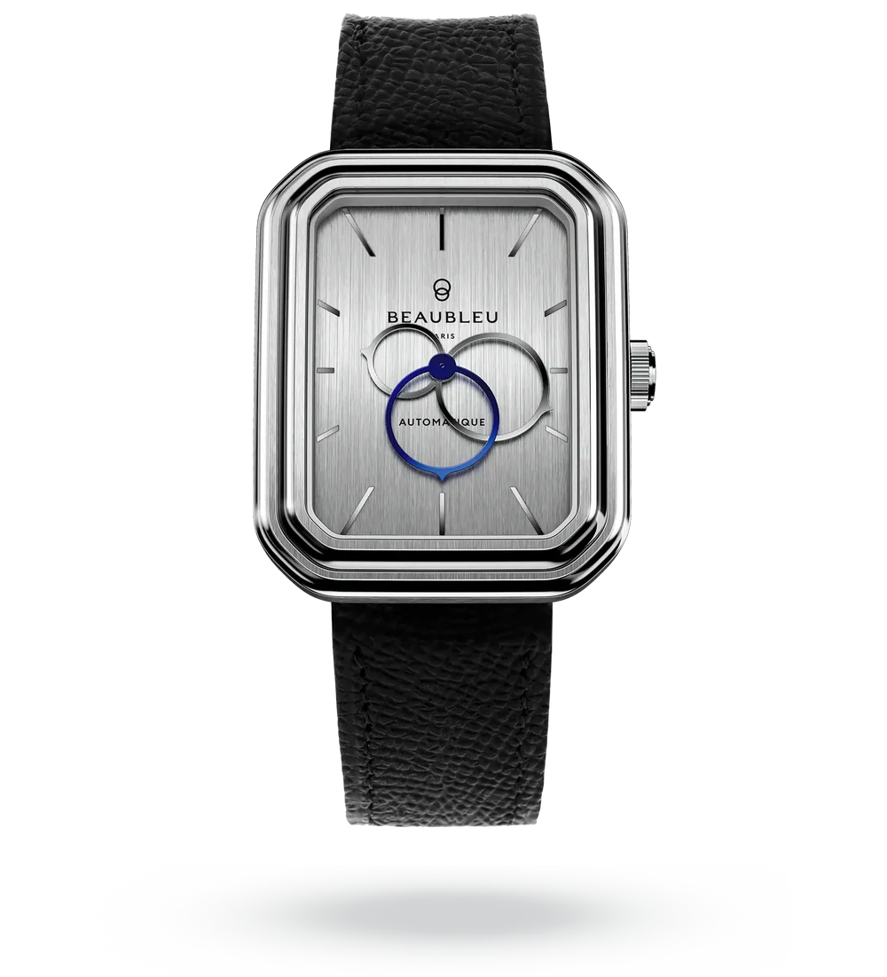 Montre Beaubleu Ecce Figura Vesperal Auto Cadran Argenté Bracelet Cuir