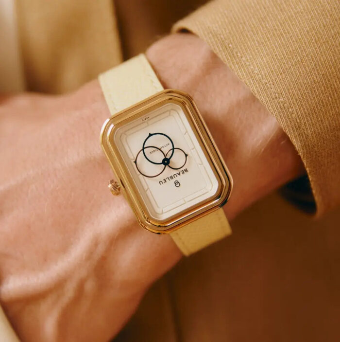 Montre Beaubleu Ecce Figura Lys Auto Cadran Blanc Bracelet Acier