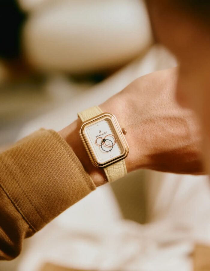 Montre Beaubleu Ecce Figura Lys Auto Cadran Blanc Bracelet Acier