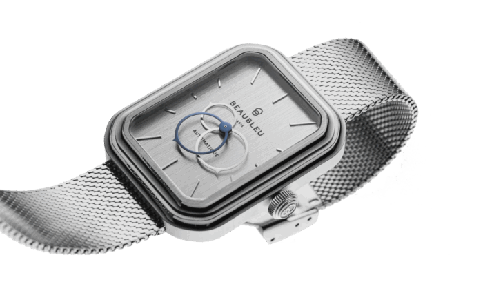 Montre Beaubleu Ecce Figura Vesperal Auto Cadran Argenté Bracelet Acier
