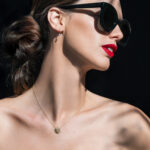 Collier La Brune & La Blonde Lune & Soleil Mini Lune Diamant Or Jaune