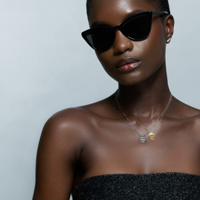 Collier La Brune & La Blonde Lune & Soleil Plein Soleil Diamant Or Blanc – Image 2