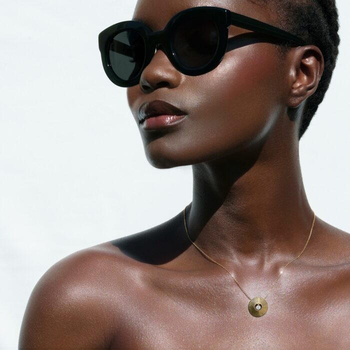 Collier La Brune & La Blonde Lune & Soleil Pleine Lune Diamant Or Jaune
