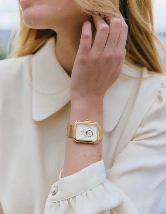 Montre Beaubleu Ecce Figura Lys Auto Cadran Blanc Bracelet Acier