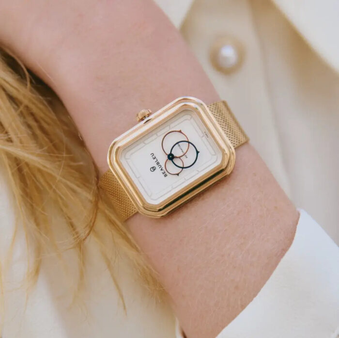 Montre Beaubleu Ecce Figura Lys Auto Cadran Blanc Bracelet Acier