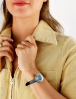 Montre MARCH LA.B Lady Volante Caviar Forest Quartz Cadran Vert Bracelet Cuir