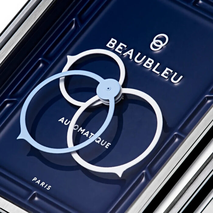 Montre Beaubleu Ecce Figura Lys Auto Cadran Bleu Bracelet Acier
