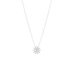 Collier La Brune & La Blonde Lune & Soleil Mini Soleil Diamant Or Blanc