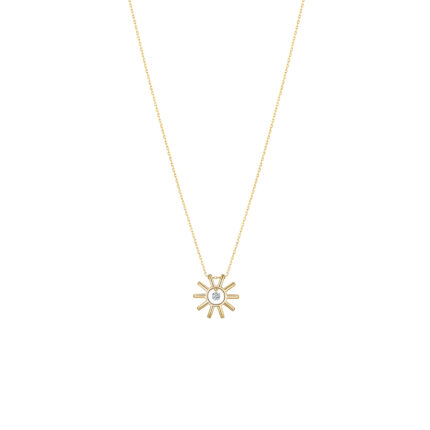 Collier La Brune & La Blonde Lune & Soleil Mini Soleil Diamant Or Jaune