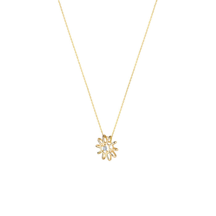Collier La Brune & La Blonde Lune & Soleil Plein Soleil Diamant Or Jaune