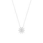 Collier La Brune & La Blonde Lune & Soleil Plein Soleil Diamant Or Blanc