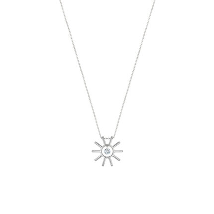 Collier La Brune & La Blonde Lune & Soleil Plein Soleil Diamant Or Blanc