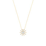 Collier La Brune & La Blonde Lune & Soleil Plein Soleil Diamant Or Jaune