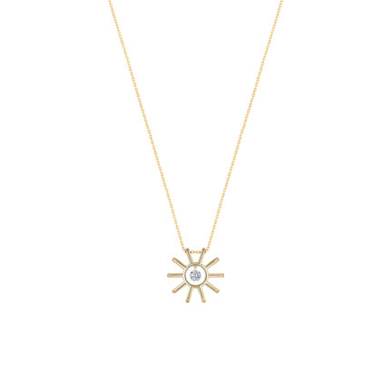 Collier La Brune & La Blonde Lune & Soleil Plein Soleil Diamant Or Jaune