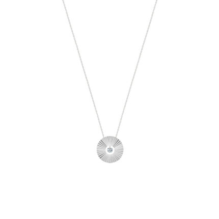 Collier La Brune & La Blonde Lune & Soleil Pleine Lune Diamant Or Blanc