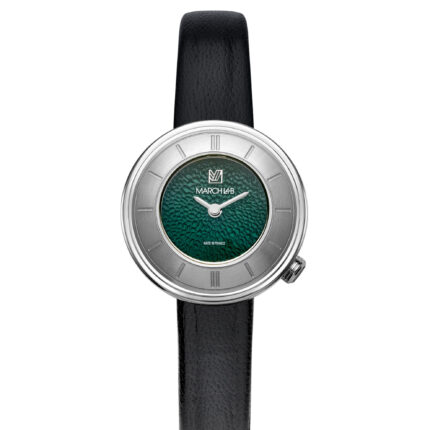 Montre MARCH LA.B Lady Volante Caviar Forest Quartz Cadran Vert Bracelet Cuir