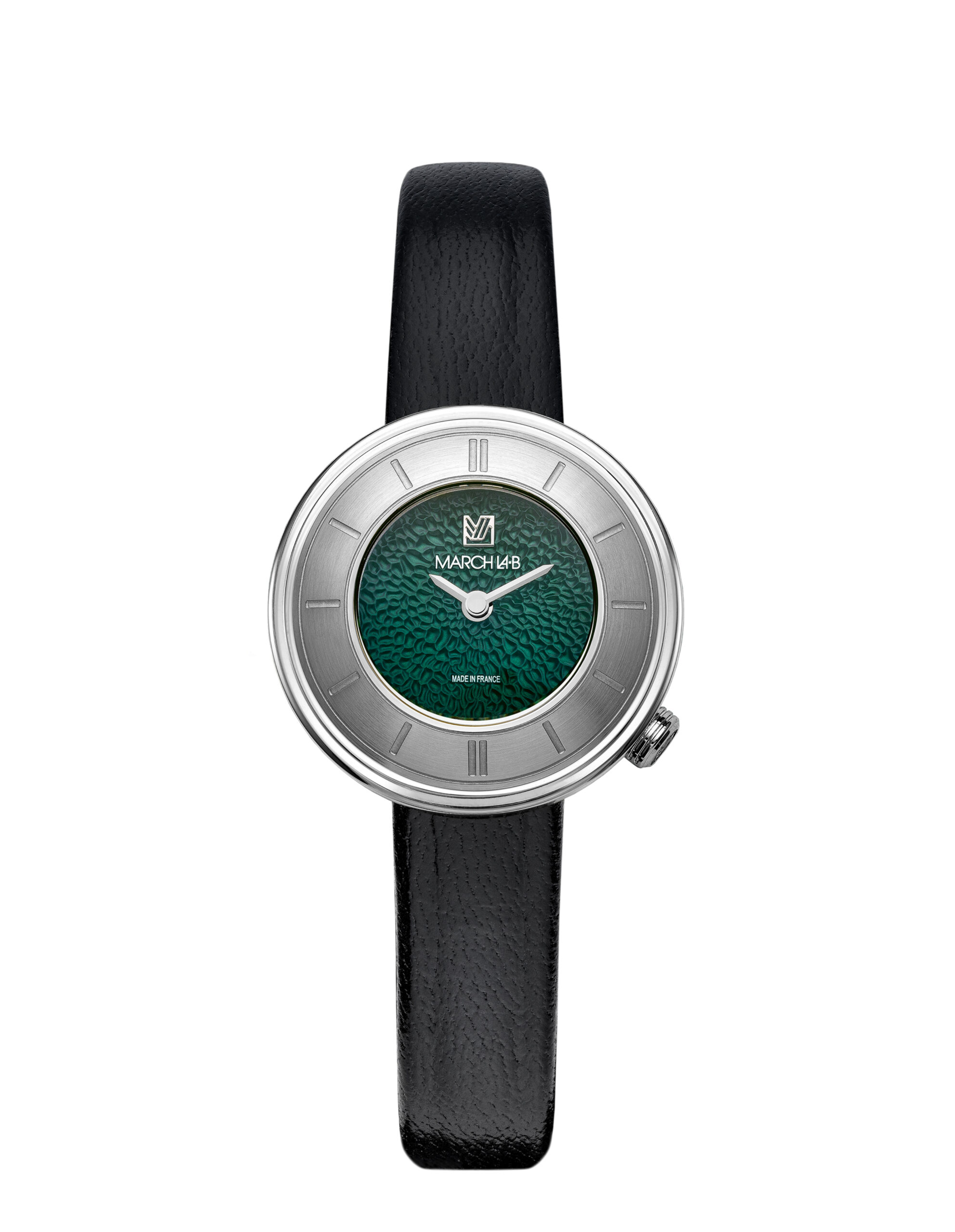 Montre MARCH LA.B Lady Volante Caviar Forest Quartz Cadran Vert Bracelet Cuir