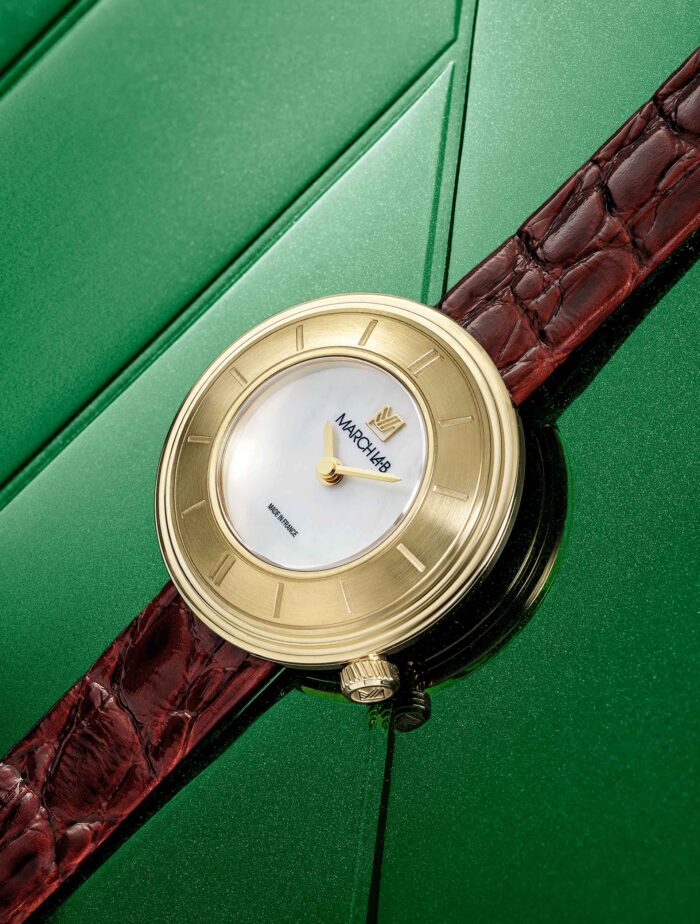 Montre MARCH LA.B Lady Volante Quartz Cadran Nacre Bracelet Cuir 30MM