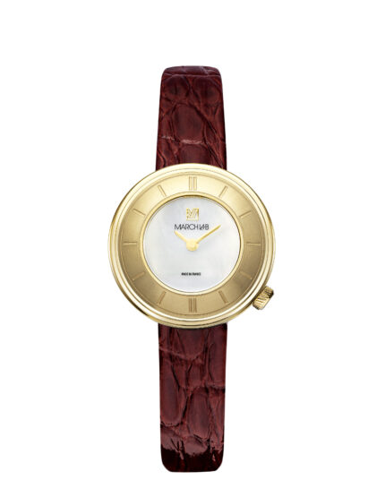 Montre MARCH LA.B Lady Volante Quartz Cadran Nacre Bracelet Cuir 30MM