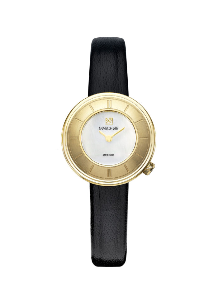 Montre MARCH LA.B Lady Volante Quartz Cadran Nacre Bracelet Cuir 30MM