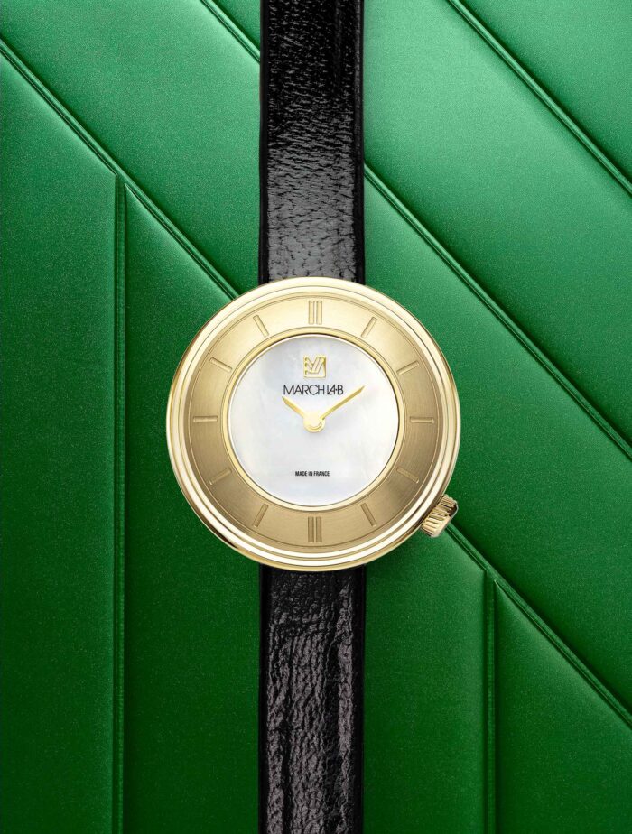 Montre MARCH LA.B Lady Volante Quartz Cadran Nacre Bracelet Cuir 30MM