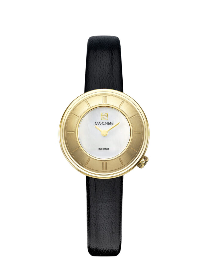 Montre MARCH LA.B Lady Volante Quartz Cadran Nacre Bracelet Cuir 30MM