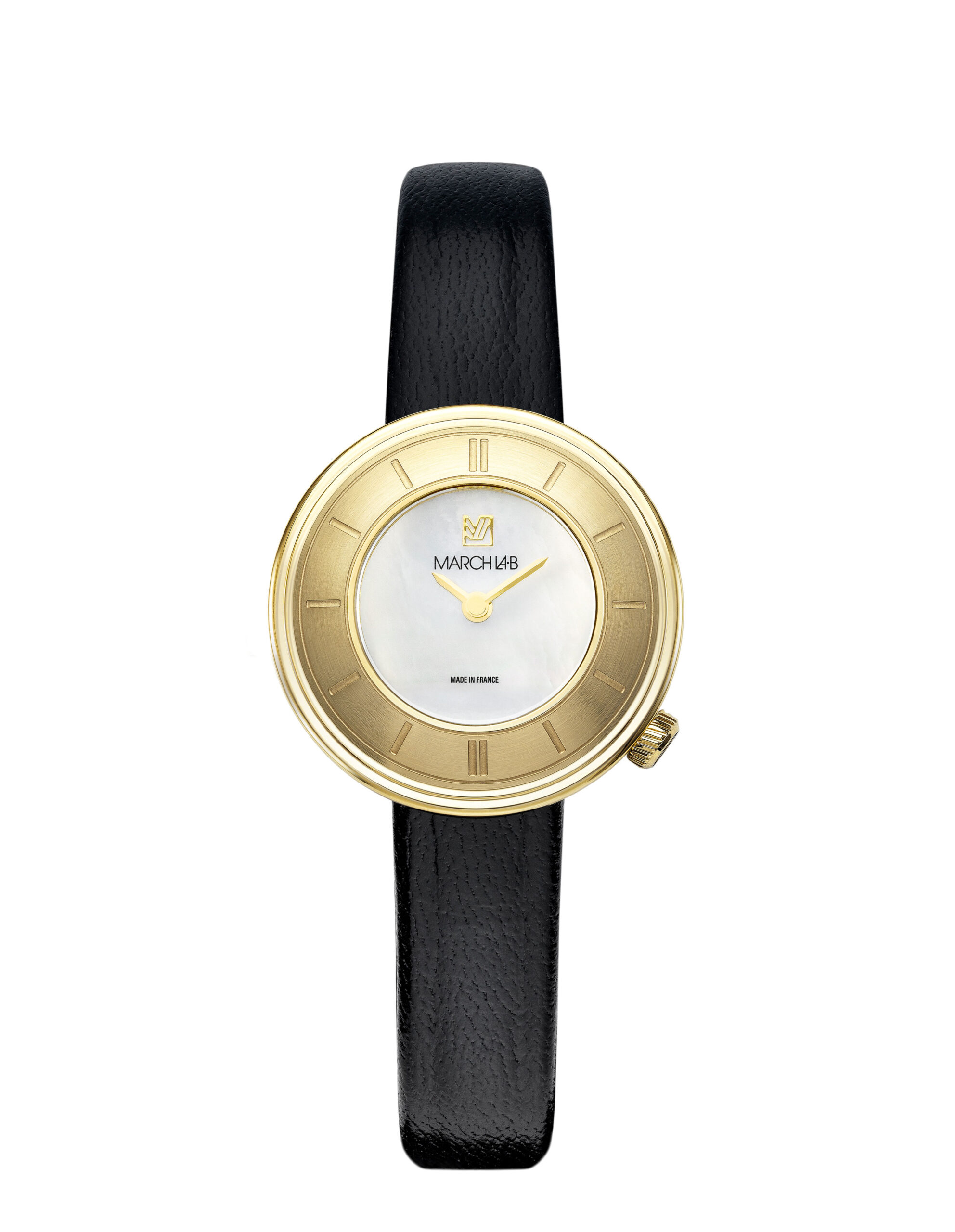 Montre MARCH LA.B Lady Volante Quartz Cadran Nacre Bracelet Cuir 30MM
