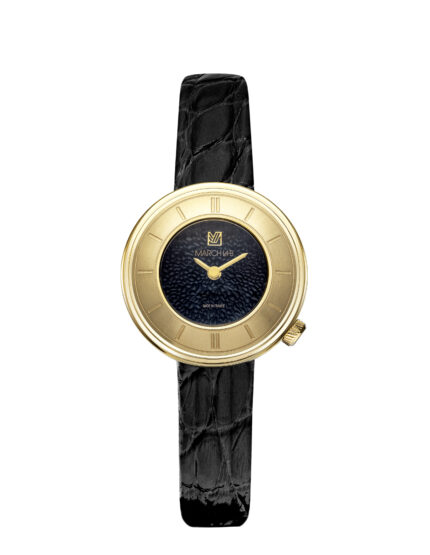 Montre MARCH LA.B Lady Volante Supreme Caviar Quartz Cadran Noir Bracelet Cuir 30MM