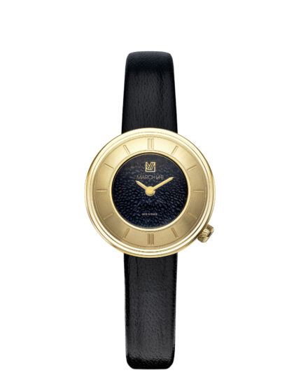 Montre MARCH LA.B Lady Volante Supreme Caviar Quartz Cadran Noir Bracelet Cuir 30MM