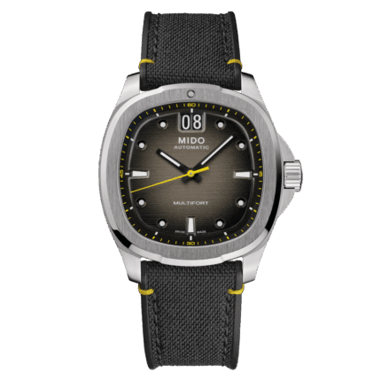 Montre Mido Multifort TV Big Date Auto Cadran Noir Bracelet Textile 40MM