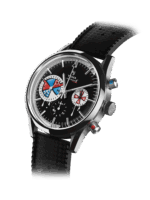Montre Yema Yachtingraff Seconde / Seconde Cadran Noir Bracelet Caoutchouc 38.5MM