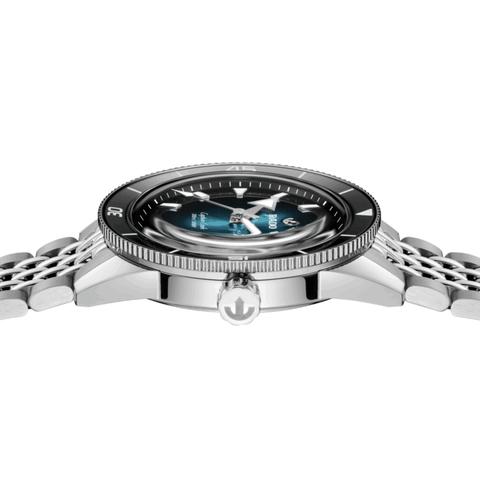 Montre Rado Captain Cook Auto Cadran Noir et Bleu Bracelet Acier 39MM