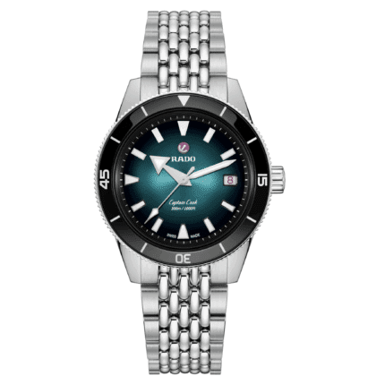 Montre Rado Captain Cook Auto Cadran Noir et Bleu Bracelet Acier 39MM