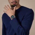 Montre Rado Captain Cook Auto Cadran Noir et Bleu Bracelet Acier 39MM