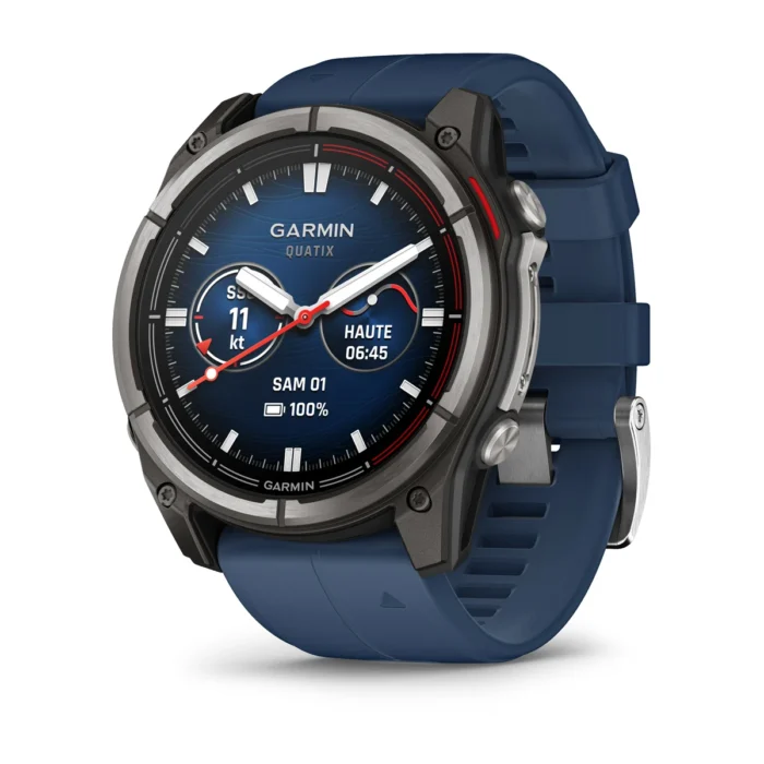 Montre Garmin Connectée Quatix 8 Amoled Marine Bracelet Caoutchouc 51MM