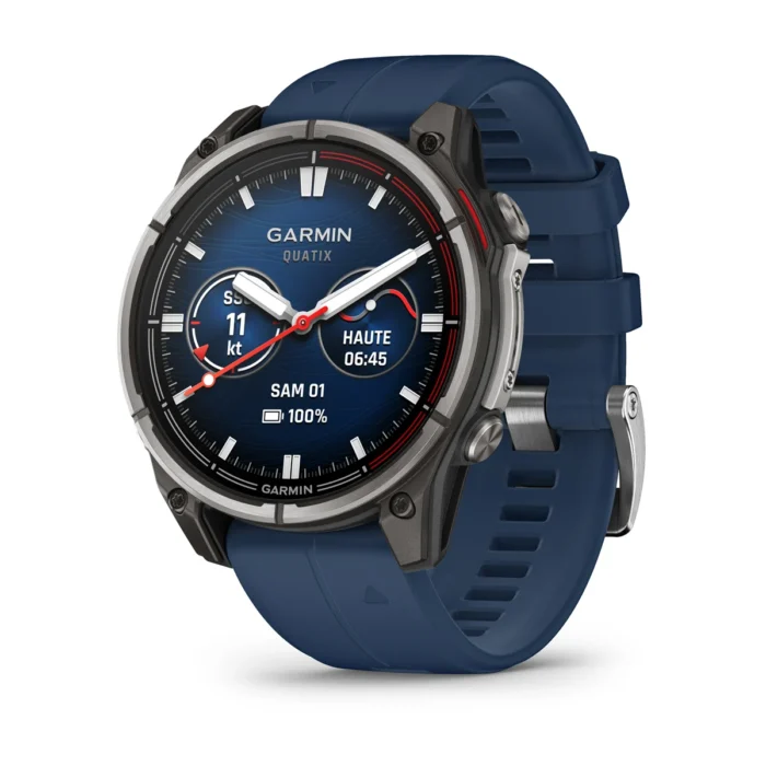 Montre Garmin Connectée Quatix 8 Amoled Marine Bracelet Caoutchouc 47MM