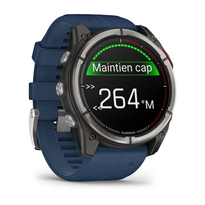 Montre Garmin Connectée Quatix 8 Amoled Marine Bracelet Caoutchouc 51MM
