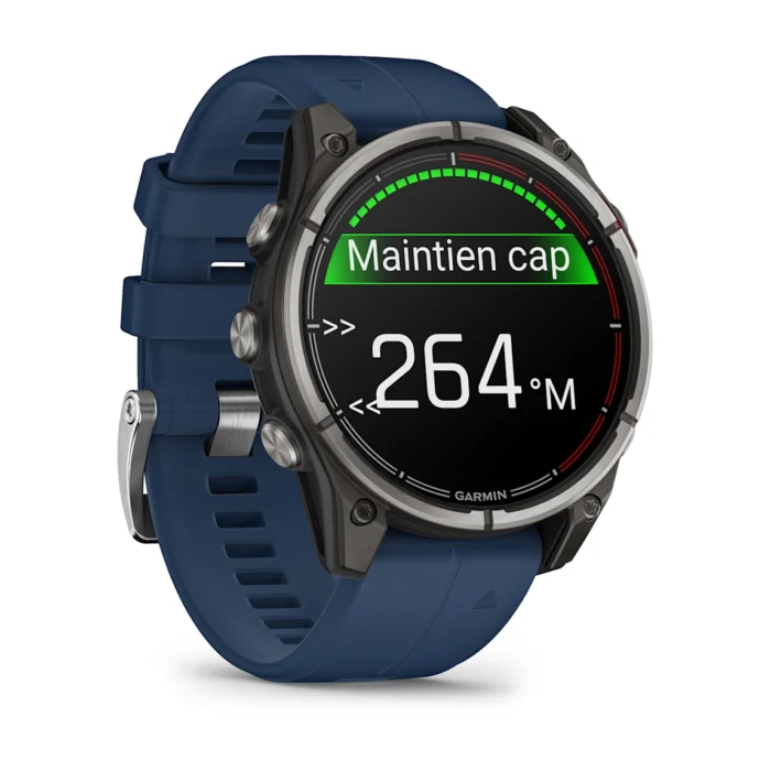 Montre Garmin Connectée Quatix 8 Amoled Marine Bracelet Caoutchouc 47MM
