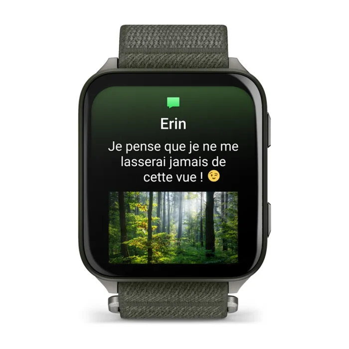 Montre Garmin Venu X1 Vert Moss Connectée Bracelet Textile