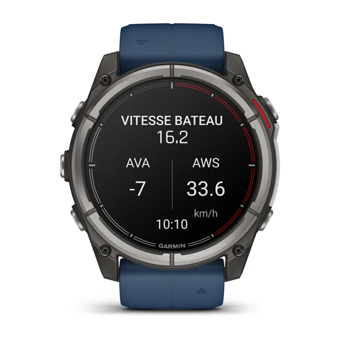 Montre Garmin Connectée Quatix 8 Amoled Marine Bracelet Caoutchouc 51MM