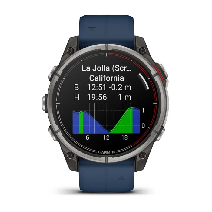 Montre Garmin Connectée Quatix 8 Amoled Marine Bracelet Caoutchouc 47MM