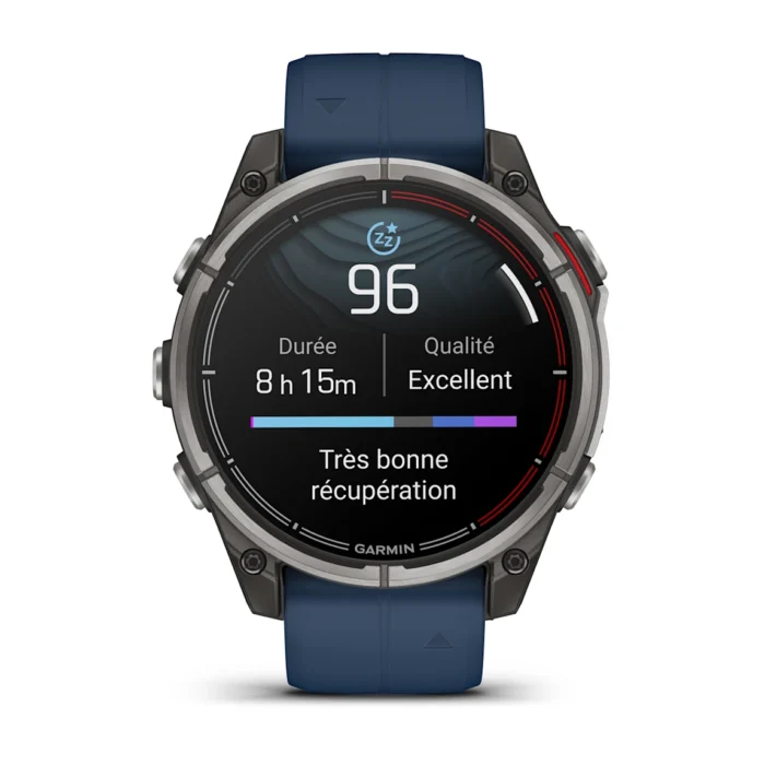 Montre Garmin Connectée Quatix 8 Amoled Marine Bracelet Caoutchouc 47MM