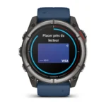 Montre Garmin Connectée Quatix 8 Amoled Marine Bracelet Caoutchouc 51MM