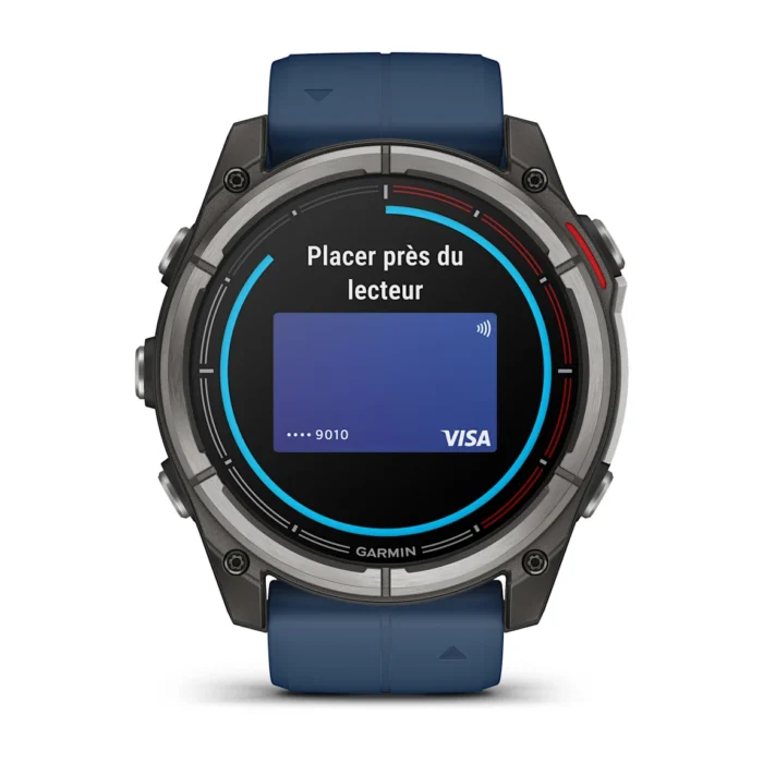 Montre Garmin Connectée Quatix 8 Amoled Marine Bracelet Caoutchouc 51MM