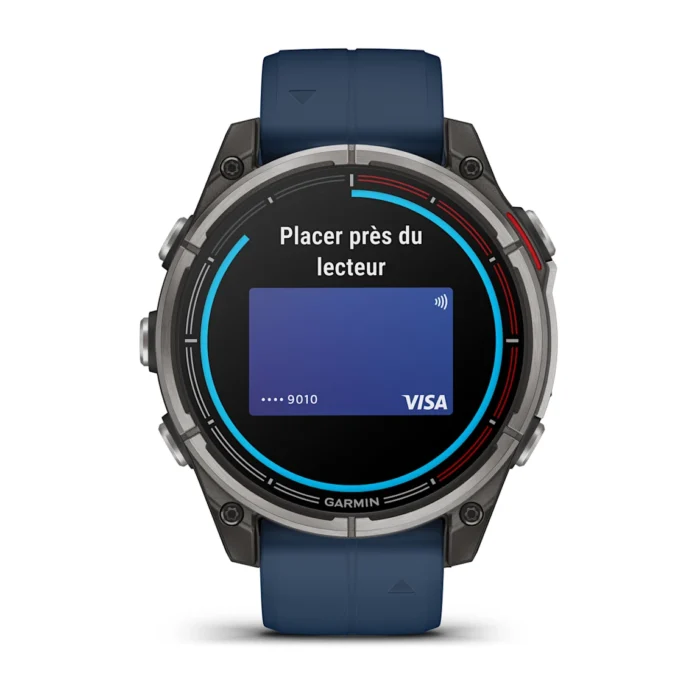 Montre Garmin Connectée Quatix 8 Amoled Marine Bracelet Caoutchouc 47MM