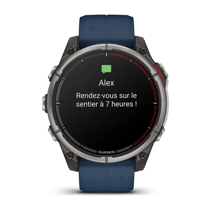 Montre Garmin Connectée Quatix 8 Amoled Marine Bracelet Caoutchouc 47MM