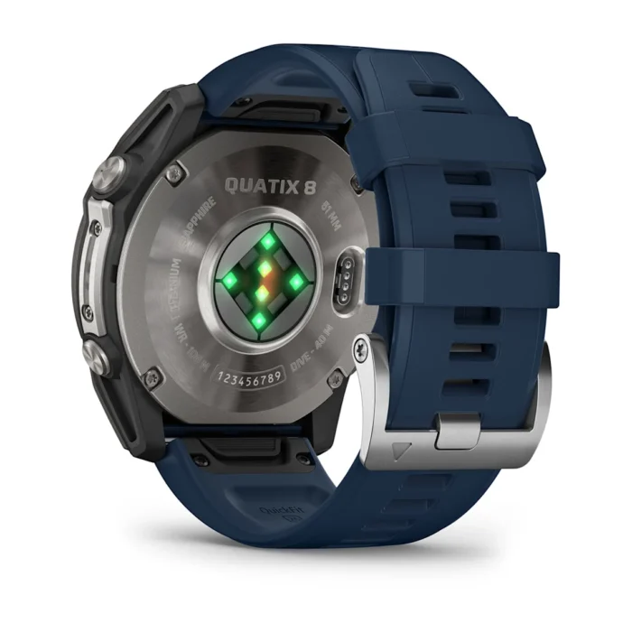 Montre Garmin Connectée Quatix 8 Amoled Marine Bracelet Caoutchouc 51MM