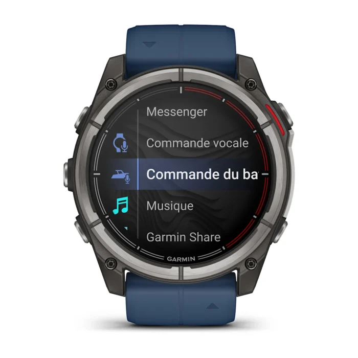 Montre Garmin Connectée Quatix 8 Amoled Marine Bracelet Caoutchouc 51MM