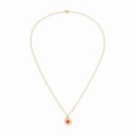 Pendentif Dinh Van Menottes Petit Modèle Corail Or Jaune